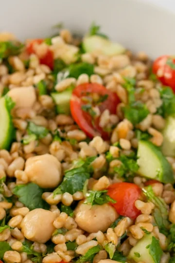 taboulé de farro préparé au Thermomix